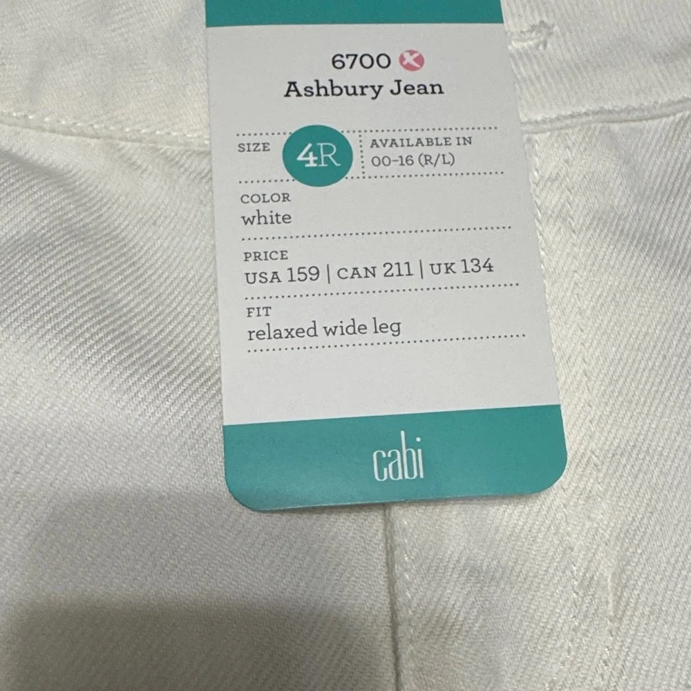 CAbi White Ashbury Wide-Leg Jeans - Picture 2 of 2
